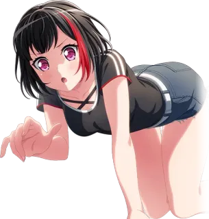 😲 Anime, Chica, Lindo, Pose, Dibujo animado telegram sticker