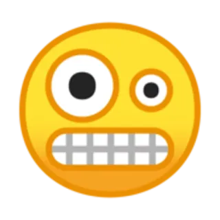 😬 emoji, face, funny, goofy, crazy, expression telegram sticker