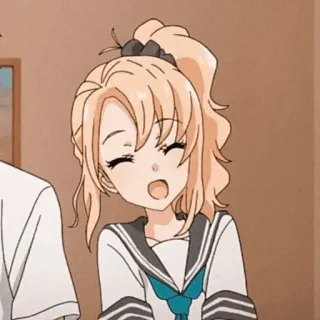 🎐 Anime, Mignon, Sourire, Uniforme scolaire, Joyeux telegram sticker