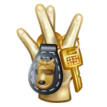 🎁 klucze, ręka, akcesorium, kreskówka, brelok telegram sticker
