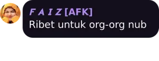 ⚫ FAIZ [AFK]
Ribet untuk org-org nub telegram sticker
