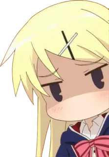 😒 Anime, Mädchen, Süß, Chibi, Cartoon telegram sticker