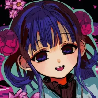 😄 Yashiro Nene Toilet-bound Hanako-kun Anime, Mangá, Personagem, Escola, Flores whatsapp sticker