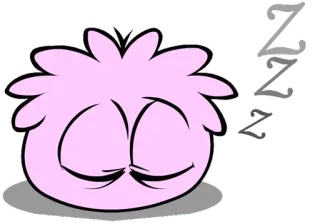 😴 ZZZZ dormire, zzz, sognare, rosa, pisolino, rilassante, cartone animato telegram sticker