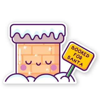 ❄ BOOKED
FOR
SANTA chaminé, natal, papai noel, reservado, inverno, neve, fofo, feriado telegram sticker