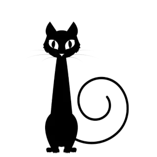 😠 kot, czarny kot, Halloween, zwierzę, słodki, kreskówka telegram sticker