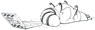 🍕 PIZZA pizza, food, cartoon, box, illustration telegram sticker