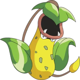 🔵 Victreebel Pokemon pokemon, victreebel, plante, monstre, dessin animé, animé telegram sticker