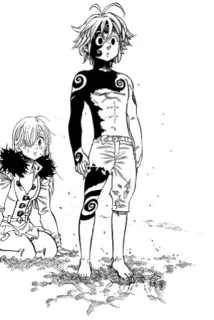 😶 Meliodas Seven Deadly Sins anime, manga, demon, character, fantasy telegram sticker