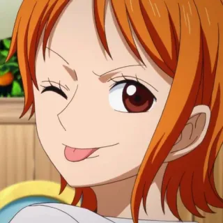 😜 Nami One Piece 动漫, 女孩, 卡通, 娜美, 海盗 telegram sticker