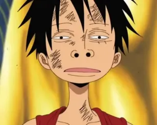 🐴 Monkey D. Luffy One Piece 애니메이션, 몽키 D. 루피, 원피스, 웃긴, 지친, 만화, 만화영화 telegram sticker