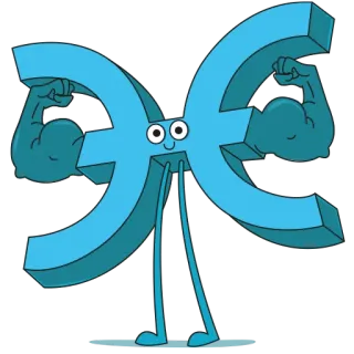 💪 卡通, 角色, 肌肉, 锻炼, 健身, 强壮 telegram sticker