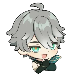 😏 Alhaitham Genshin Impact Alhaitham, Genshin Impact, อนิเมะ, จิบิ, สติกเกอร์ตัวละคร, วิดีโอเกม telegram sticker