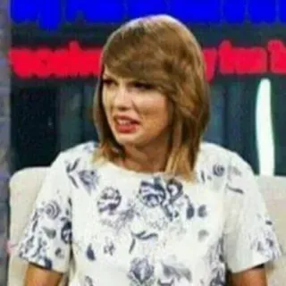 💧 Taylor Swift promi, sänger, weinend, meme, emotional telegram sticker