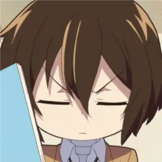 😑 anime, chibi, cute, character telegram sticker