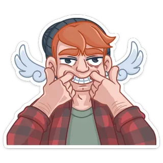 😬 sticker, cartone animato, faccia, stupido, espressioni whatsapp sticker