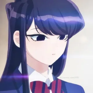 😶 Komi Shouko Komi Can't Communicate 애니메이션, 코미 양은 커뮤증입니다, 코미 쇼코, 만화, 귀여운, 교복, 일본 애니메이션, TV 프로그램 telegram sticker