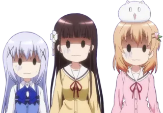 😟 Аниме, Девушки, Милые, Персонажи, Кавай telegram sticker