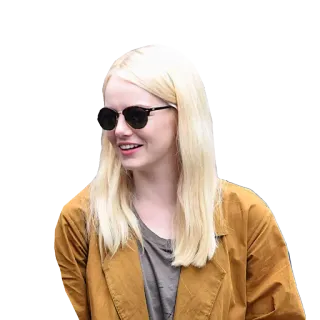 😎 여자, 선글라스, 금발 머리, 인물 사진 telegram sticker