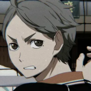 ⚫ Koshi Sugawara Haikyuu!! anime, haikyuu, koshi sugawara, volleyball, sports, character, sugawara telegram sticker