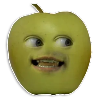 🤓 Annoying Orange mela, frutta, cartone animato, fastidioso, arancia telegram sticker