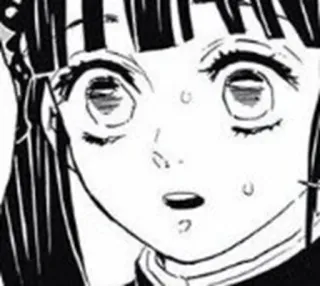 🌸 anime, manga, character, black and white, face, close-up, emotional telegram sticker