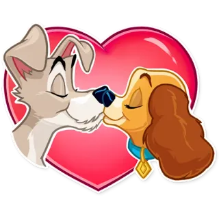 Lady and the Tramp telegram stickers