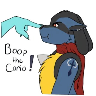 😤 Boop the Cario! boop, furry, antro, Lucario telegram sticker