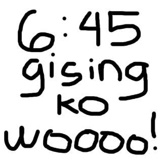 😢 6:45 gising ko woo! Morgen, Wecker, aufwachen, Philippinisch telegram sticker