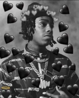 🖤 YNW Melly FOREVER rapper, corações pretos, YNW Melly, música, corações, cantor telegram sticker
