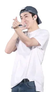 😘 man, person, singer, microphone, k-pop telegram sticker
