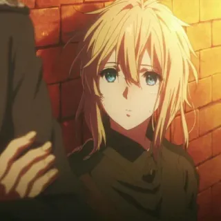 ✨ Violet Evergarden Anime, Personaggio, Illustrazione, Triste, Ragazza telegram sticker