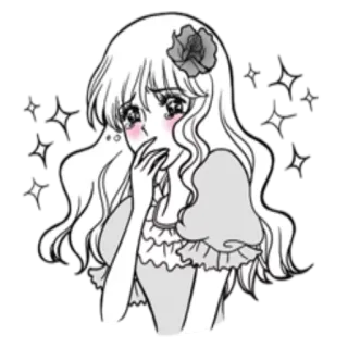 😭 anime girl, crying, sad, manga, illustration, cartoon telegram sticker