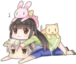 😐 动漫, Q版, 可爱, 动物, 卡通 telegram sticker