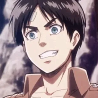 🤩 Eren Yeager Attack on Titan Anime, Manga, Ataque a los Titanes, Eren Yeager, Shingeki no Kyojin telegram sticker
