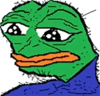 📎 Pepe the Frog Pepe, Rana, Meme, Triste, Meme de Internet whatsapp sticker