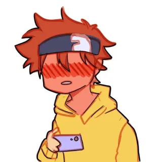 😍 Anime, Desenho animado, Fofo, Menino, Arte digital, Ilustração telegram sticker