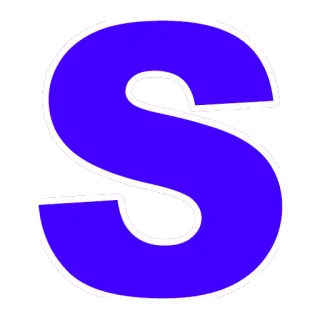 🗃 S letter s, alphabet, blue telegram sticker