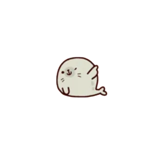 🙋 seal, animal, cute, cartoon telegram sticker