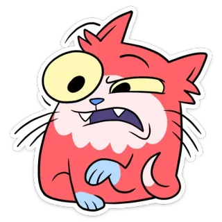 🥴 漫画, 猫, 面白い, 動物, ステッカー telegram sticker