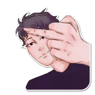 🖕 dedo corazón, gesto ofensivo, grosero, sticker, dibujo animado, insultante whatsapp sticker