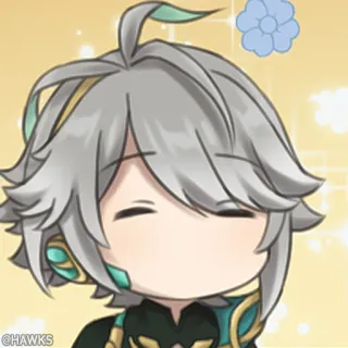 💠 Alhaitham Genshin Impact อนิเมะ, จิบิ, วิดีโอเกม, Alhaitham, Genshin Impact, น่ารัก telegram sticker