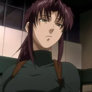 🥱 Revy Black Lagoon Anime, Frau, Waffe, Black Lagoon, Revy whatsapp sticker