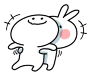 😨 Dessin animé, Personnage, Mignon, Câlin, Amical telegram sticker