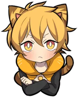 😠 고양이, 애니메이션, 캐릭터, 귀여운, 카와이, 만화 telegram sticker