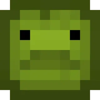 😨 verde, pixel art, rosto, quadrado, simples telegram sticker