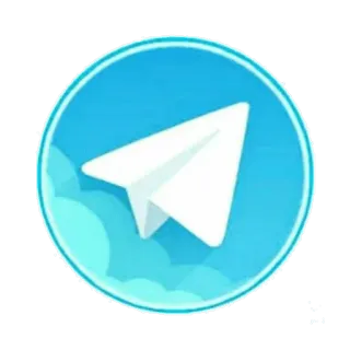 💙 텔레그램, 종이비행기, 메시지, 소통, 클라우드 whatsapp sticker
