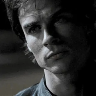 🙁 Damon Salvatore The Vampire Diaries vampiro, serie de TV, Ian Somerhalder, melancólico, sobrenatural telegram sticker