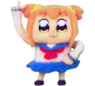 ☝ Popuko Pop Team Epic Anime, Manga, Popuko, Pop Team Epic, Schuluniform, Kawaii telegram sticker