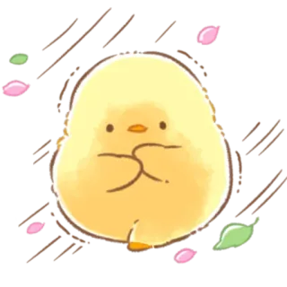 🙁 милый, курица, каваий, животное, цыпленок telegram sticker